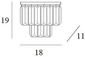 MAXLIGHT W0288 - Nástenné svietidlo MONACO 2xG9/40W/230V zlatá
