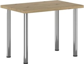 Vintino Jedálenský stôl LUNARO 101 × 67 cm – dub artisan / chróm