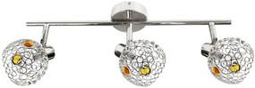 Candellux ARON Bar Lamp 3X40W G9 Chrome Crystal Amber 93-12197