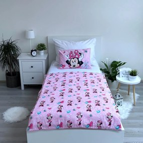 Jerry Fabrics Obliečky do postieľky 100x135 + 40x60 cm - Minnie "Flowers 02"