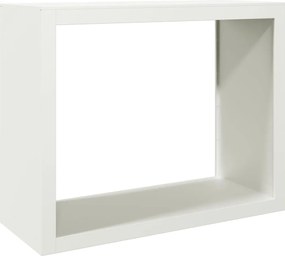 vidaXL Regál na krbové drevo, biely 100x40x80 cm, oceľ