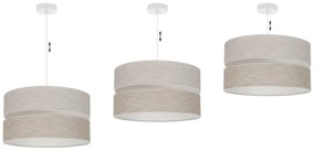 Závesné svietidlo Len, 1x béžové/svetlobéžové textilné tienidlo, (fi 40 cm), w