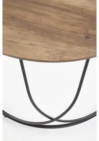 Konferenčný stolík NUBIRA 41x60 cm čierna/hnedá