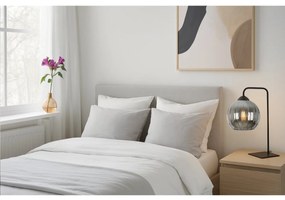 Stolná lampa Costa, 1x grafitové sklenené tienidlo, b