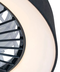Stropný ventilátor čierny vrátane LED s diaľkovým ovládaním - Emily