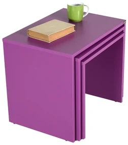 Odkladací stolík SHP Purple, 3 ks