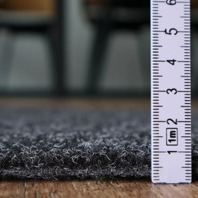 Betap, Metrážny koberec Primo 78 antracit, záťažový, na mieru, šíře 4m, šedá, resine, chodba / predsieň