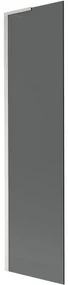 Mexen Next L, 1-krídlová vaňová zástena 50 x 150 cm, 6mm šedé sklo, 6mm číre sklo, profil brúsená oceľ, 895-050-000-03-40-97