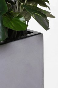 Kvetináč ELEMENTO, sklolaminát, šírka 59 cm, sivá