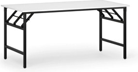 Konferenčný stôl FAST READY, 160x80 cm, čierna podnož, biela