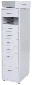 Zásuvková skrinka Boston T851 - 110x28x41cm, 8 zásuviek - biela