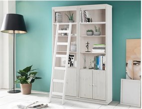 Biela knižnica z borovicového dreva 148x223 cm Anita – Støraa