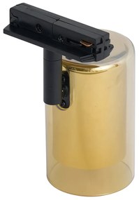 Moderný reflektor zlatý s jantárovým sklom pre koľajnicový osvetľovací systém 1-fázový - Iconic Lloyd