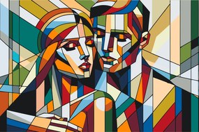 Gario Maľovanie podľa čísel Zamilovaný pár Rozmery: 80 x 120 cm, Rámovanie: S vnútorným rámom