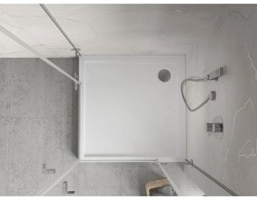 Mexen Flow+, štvorcová sprchová vanička 90 x 90 cm, biela lesklá, 46S109090H