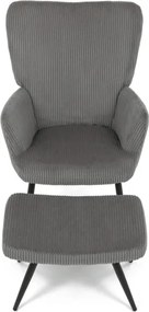 Kreslo sivé s podnožkou AK-L7285 GREY6