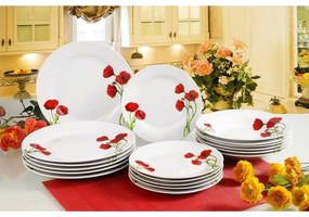 Banquet Red Poppy 18-dielna tanierová súprava
