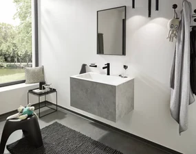 Hansgrohe Finoris, umývadlová batéria 110, s výpustom, EcoSmart, čierna matná, HAN-76020670