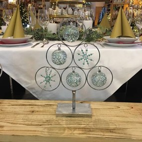 DECOLED Plastové ozdoby, d. 7 cm, 18 ks, tyrkysová