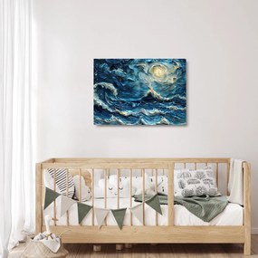 Sklenený obraz - Maľba oblohy a mora (70x50 cm)