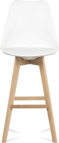Sconto Barová stolička JULIETTE biela/buk