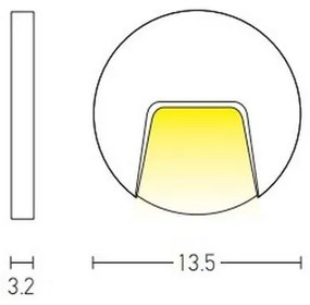 Zambelis E184 - Vonkajšie schodiskové svietidlo LED/3W/230V IP54 biela