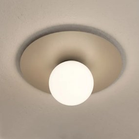 Stropné svietidlo FLAT 1xE27/15W/230V, priemer 35 cm, béžové