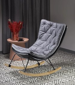 Hojdacie kreslo INDIGO 75 cm šedé/čierne