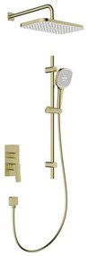 KFA Armatura 4529-301-31 - Sprchová súprava s podomietkovou batériou MALAGA v kartáčovanom zlate