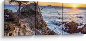 Obraz - Pacifické pobrežie (s hodinami) (90x30 cm)