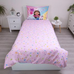 Jerry Fabrics Bavlnené obliečky 140x200 + 70x90 cm - Gabby's Dollhouse "Rainbow"