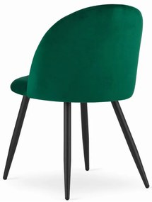 Set dvoch jedálenských stoličiek BELLO zamatové zelené (2ks)