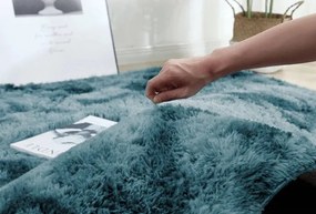 Protišmykový koberec SHAGGY ombré, granátový kruh