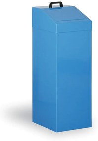 Kovový odpadkový kôš na triedený odpad, 100 l, modrý