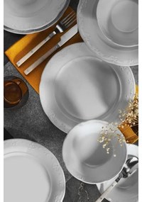 18-dielna jedálenská súprava, biela, porcelánová