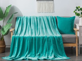 XPOSE® Mikroplyšová deka Exclusive - svetlo tyrkysová 200x230 cm