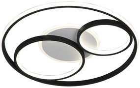 RABALUX Moderné stropné svietidlo LED AQUILA, 50 W, teplá a studená biela, čierna a biela