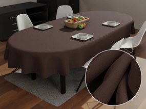 Biante Dekoračný oválny obrus Rongo RG-042 Hnedý 100x140 cm