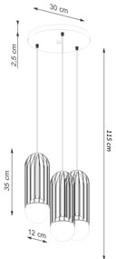 Sollux SL.1335 - Luster na lanku BRINA 3xG9/8W/230V biela