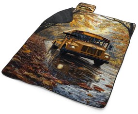 Sablio Plážová deka Žltý školský autobus: 200x140 cm