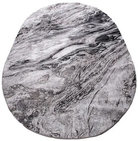 Koberec MAYA PR117 sivý / čierny ovál