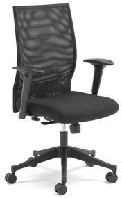 Kancelárska stolička MILTON, so sieťovinou čierna