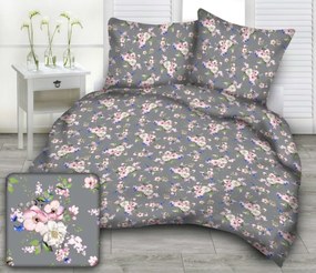 Obliečky flanelové Hortenz TiaHome - 1x Vankúš 90x70cm, 1x Paplón 140x200cm