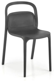 Halmar Stohovateľná záhradná stolička K490, čierna