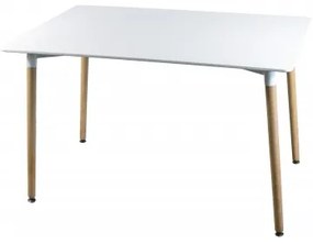 Jedálenský stôl v škandinávskom štýle obdĺžnikový - biely