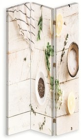 Gario Paraván Bylinky a soľ Rozmery: 110 x 170 cm, Prevedenie: Otočný paraván 360°
