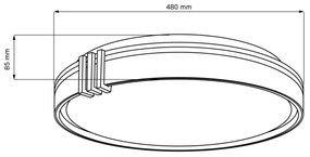 LED Stmievateľné kúpeľňové stropné svietidlo ARLETTA LED/72W/230V IP44 + DO