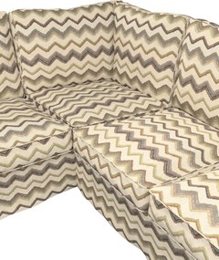 Poťah na rohovú sedačku Ektorp farba produktu béžová látka zapletaná, vzorované