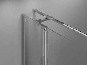 Mexen Mist T, sprchový kút s krídlovými dverami, 80 x 100 cm, 8mm číre sklo, chrómový profil, 8A4T-100-080-01-00