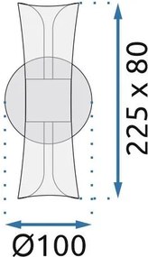 Toolight Toolight, LED nástenné svietidlo 10 x 22,5 cm, 5W, G029-W, čierna, OSW-00690